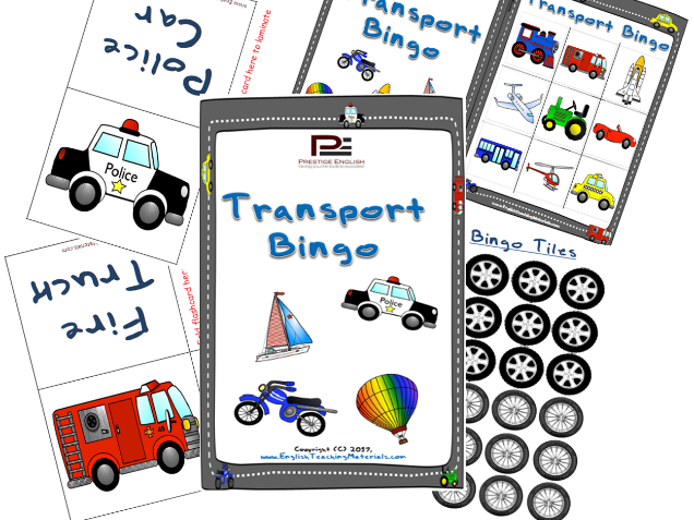 Transportation/Vehicles BINGO | Fun Game