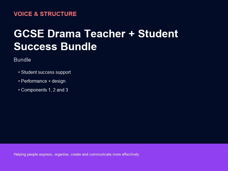 GCSE Drama Teacher + Student Success Bundle