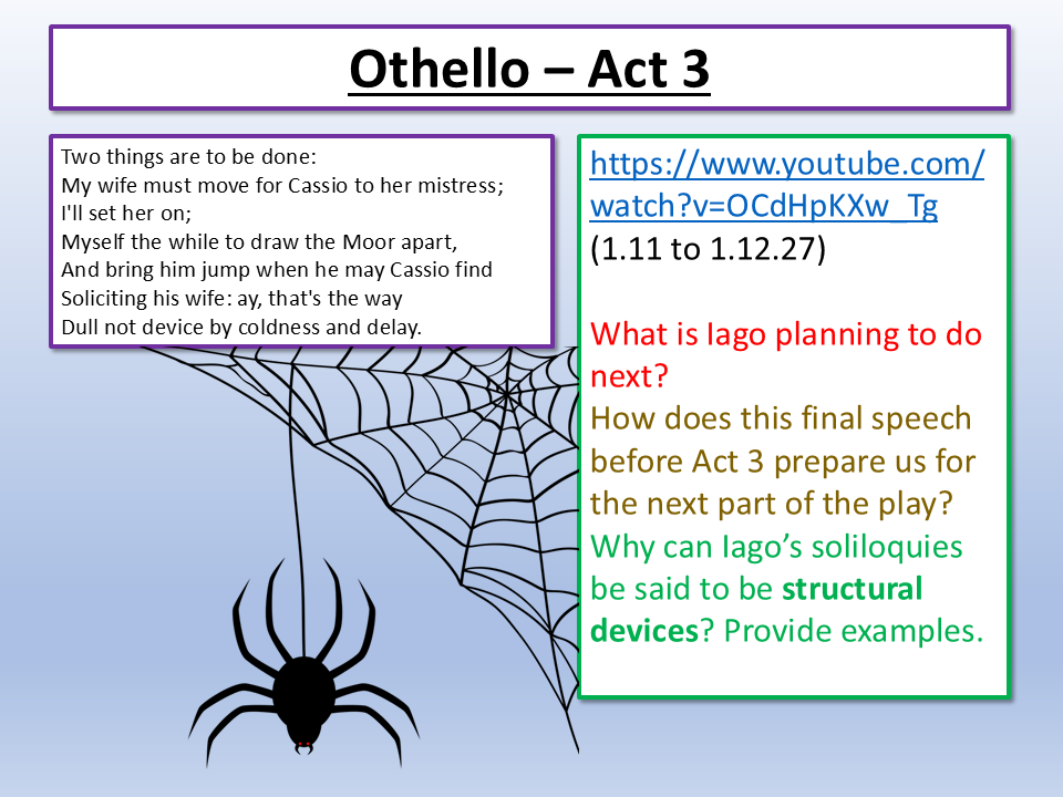 Othello Act 3 A Level