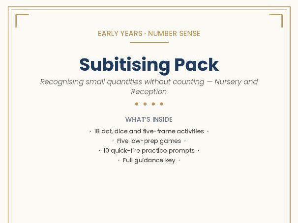 Subitising Pack