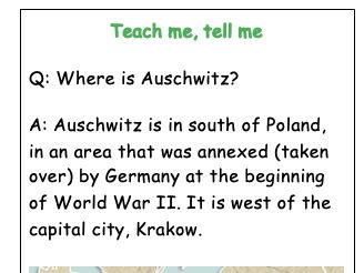 KS3 Geog Oracy Dark Tourism Auschwitz Teach me Tell me