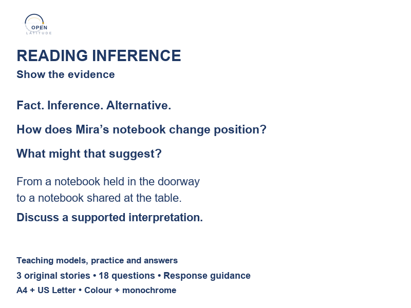 Reading Inference: Show the Evidence