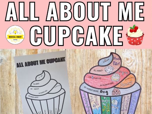All About Me Craft Cupcake | Back to School Fun Worksheet Activity Print