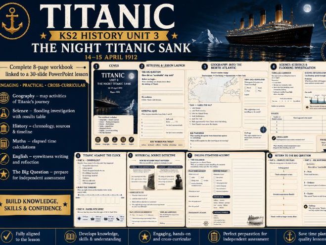 Titanic KS2 History Lesson 3 – The Night Titanic Sank