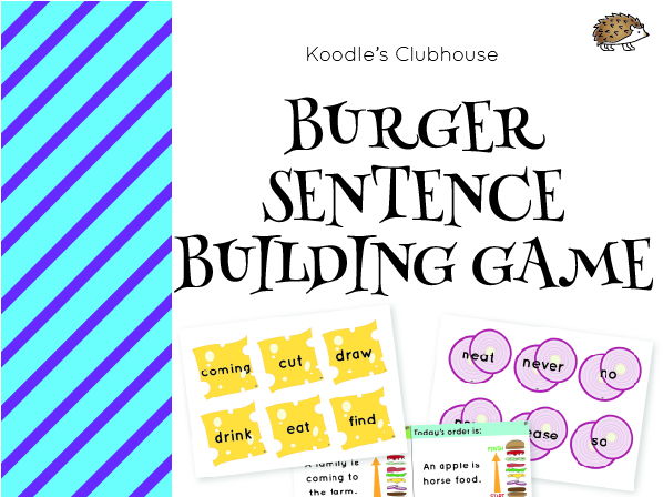 Burger sentence building game