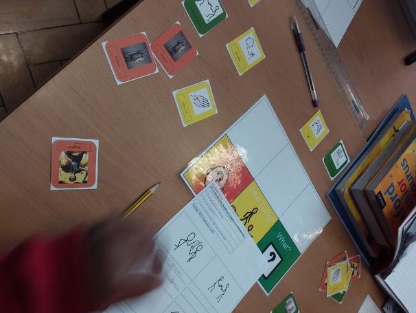 Anglo Saxon Colourful semantics pictures and  box plans