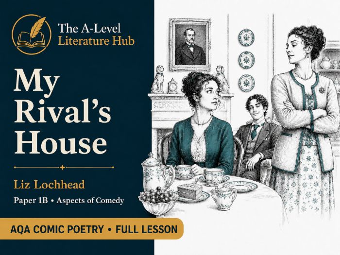 My Rival’s House – Liz Lochhead | AQA A-Level Comic Poetry | Full Lesson & Exam Preparation
