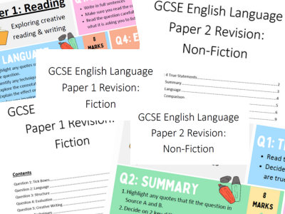 AQA GCSE English Paper 1 and 2 Mega Bundle