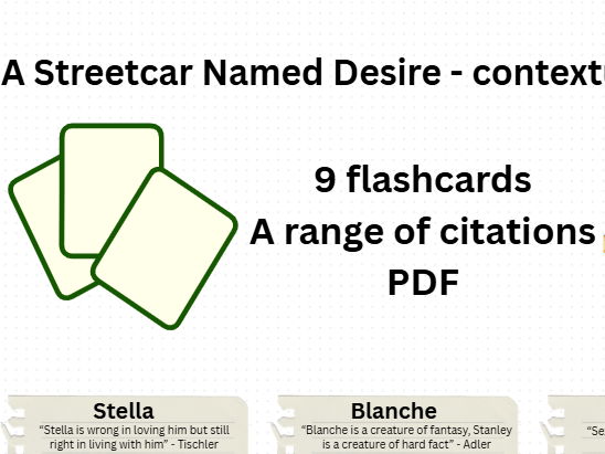 A Streetcar Named Desire Citations Flashcards