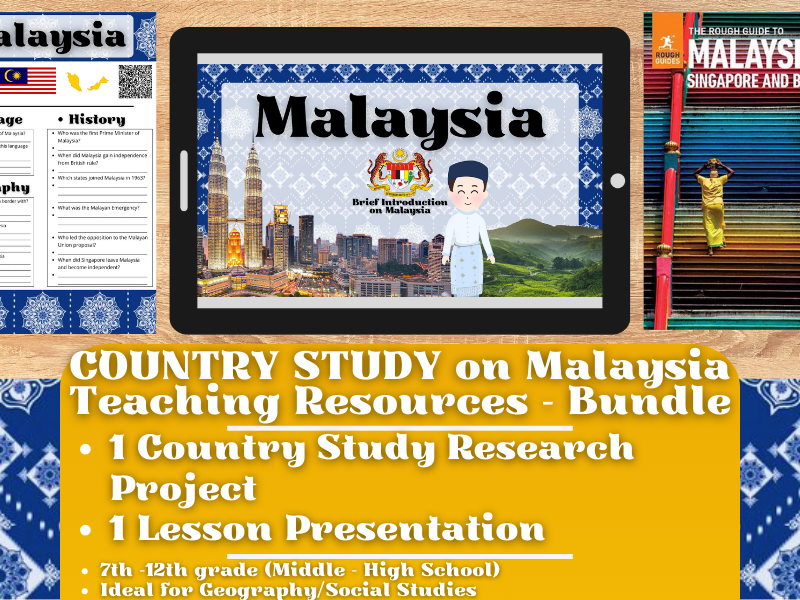 Country Study Teaching Resources - Malaysia - Social Studies + Geography