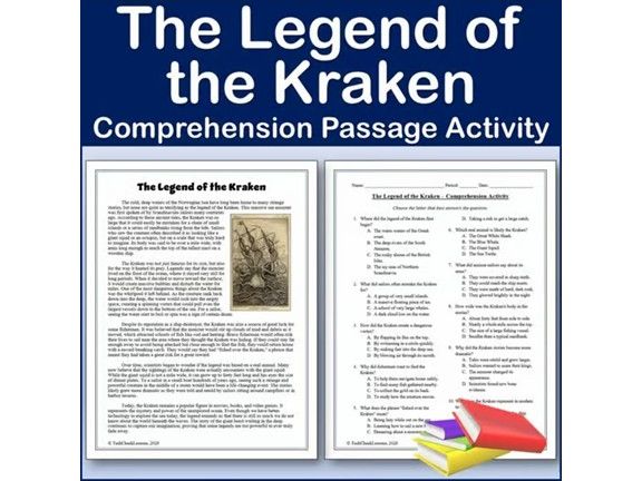 Legend of the Kraken - Folklore Reading Comp Passage & Activity | Editable