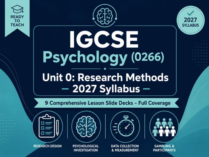 IGCSE Psychology (0266) Unit 0: Research Methods (2027 Syllabus)