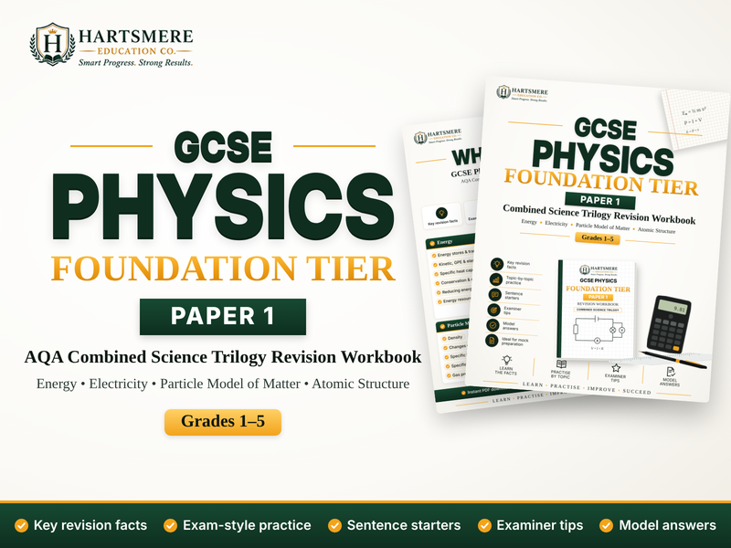 AQA GCSE Combined Science Trilogy Physics Paper 1 – Foundation Tier Revision Workbook (Grades 1–5)