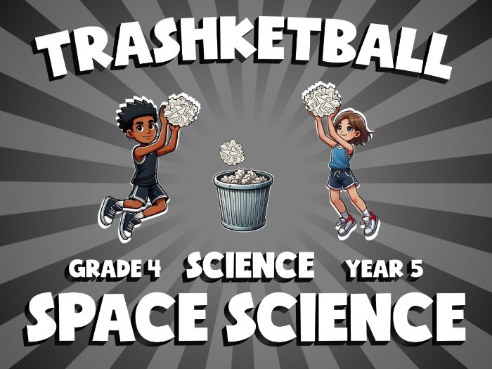 Space Science TRASHKETBALL Science Game | No-Prep Year 5 Review Activity