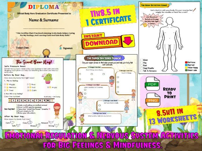 Emotional Regulation & Nervous System Activities for Big Feelings & Mindfulness.