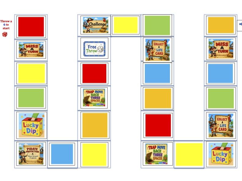 Numeracy Year 3 - Pirate Maths Board Game