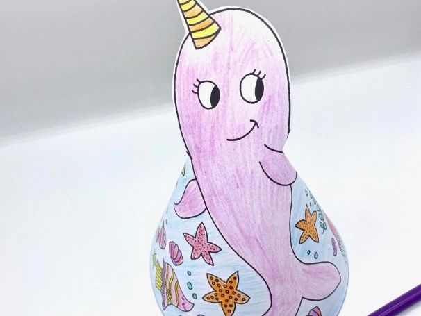 Narwhal Paperdoll Craft Activity