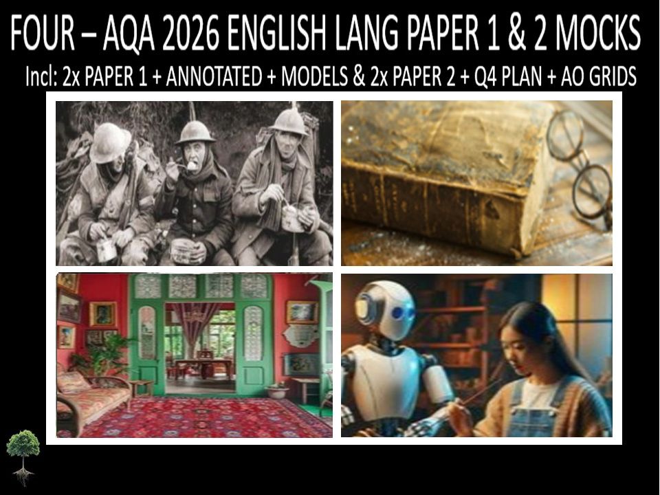 FOUR - AQA PAPER 1 & 2 | 2026 FULL MOCKS | ANNOTATED | Q4 PLAN | AO GRIDS | MODELS