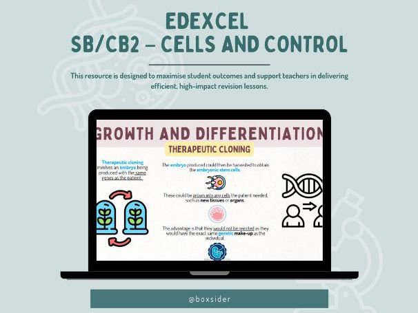 Edexcel GCSE Biology SB2 CB2 Cells and Control FULL Revision PowerPoint – Exam Preparation Lessons
