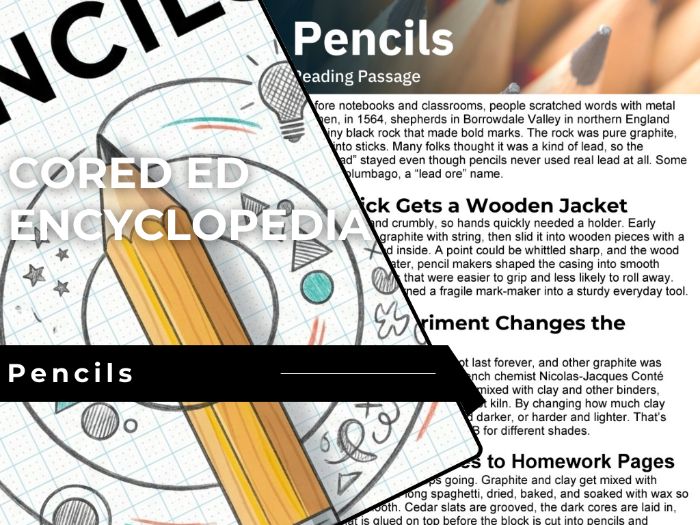 Pencils Reading Comprehension Passage - Cored Ed Encyclopedia