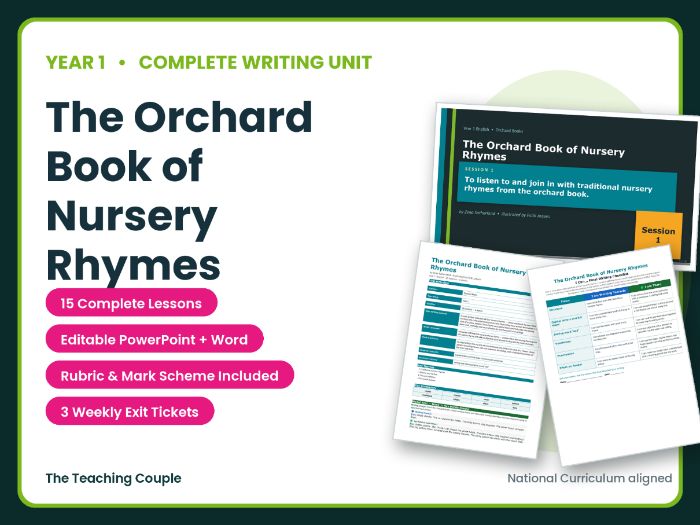 The Orchard Book of Nursery Rhymes | Year 1 English Unit | 15 Complete Lessons + Resources