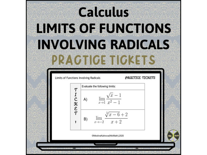 Limits of Functions Involving Radicals - Practice Tickets