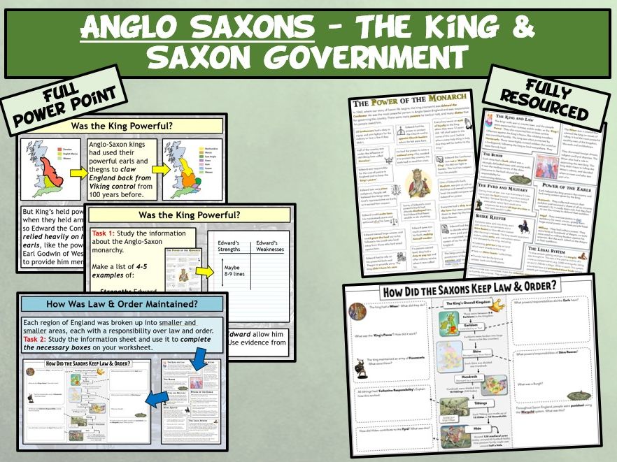 GCSE Anglo Saxons L2 - How Was Saxon Law and Government Controlled?