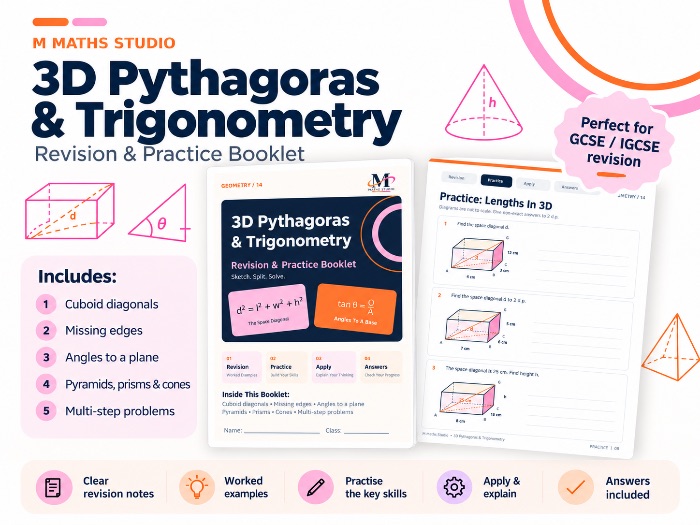 3D Pythagoras and Trigonometry | Revision Booklet