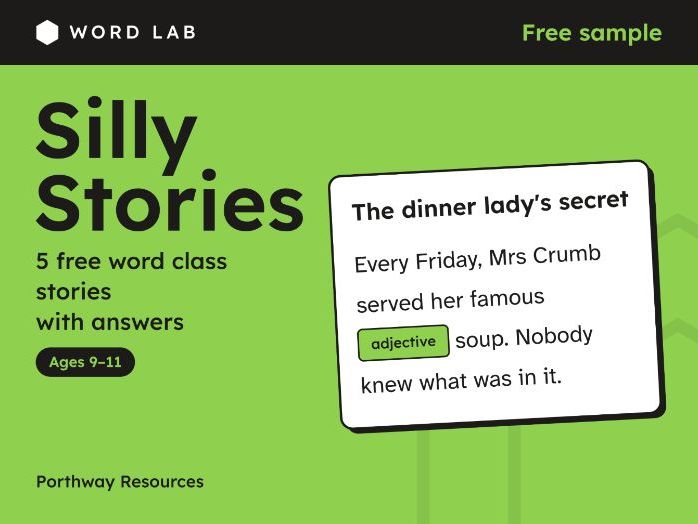 Free word class gap-fill stories: 5 funny grammar stories for Year 6 SATs