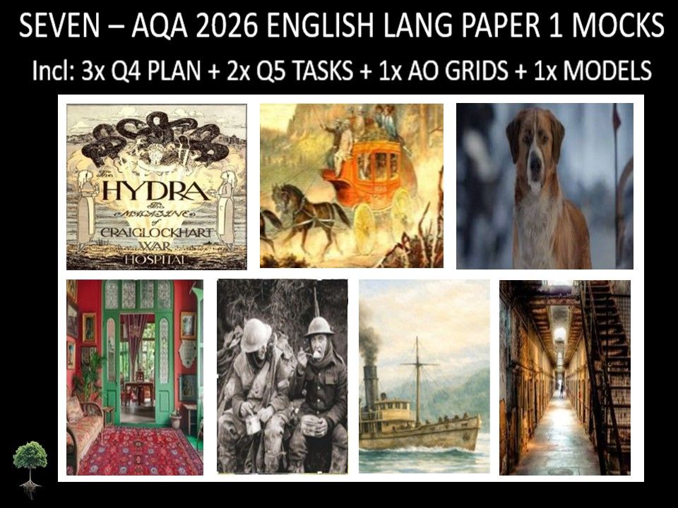 SEVEN - AQA PAPER 1 | 2026 FULL MOCKS | Q5 TASKS | Q4 PLAN | AO GRIDS | MODELS