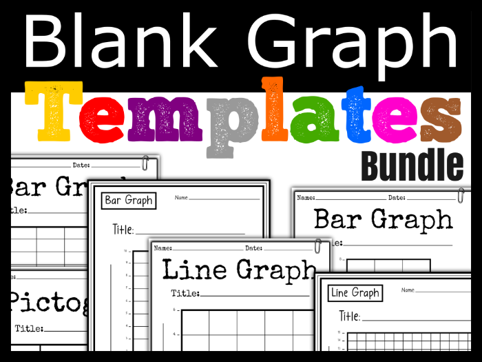 Blank Graph Templates Bundle Bar Graph Line Graph Pictograph for Data collection