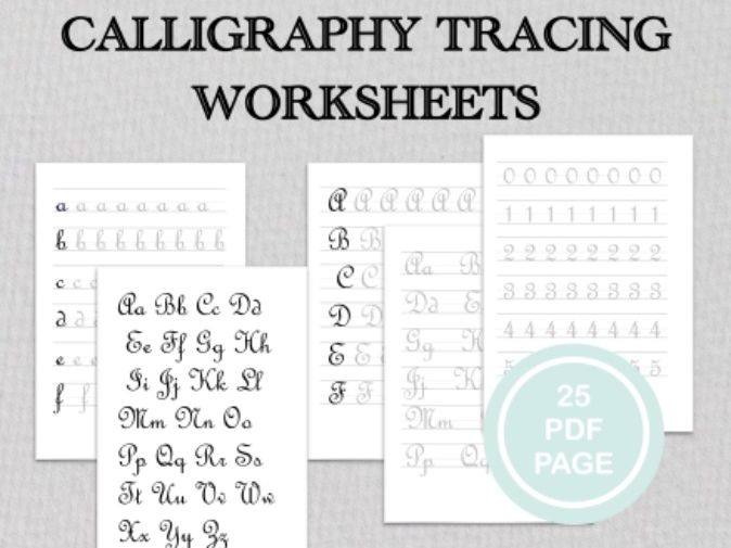 Modern Calligraphy Practice Sheets