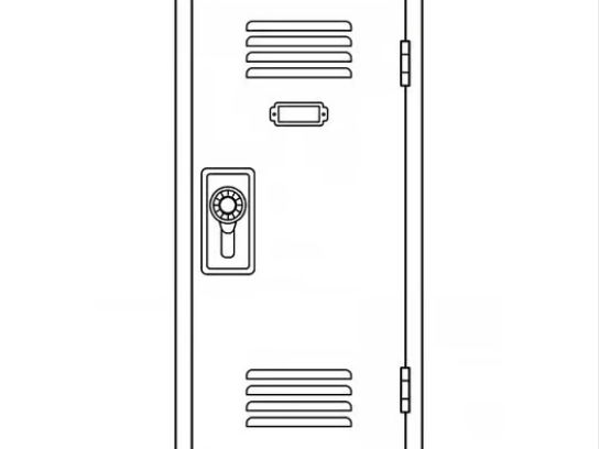 Free Back to School Locker Coloring Page