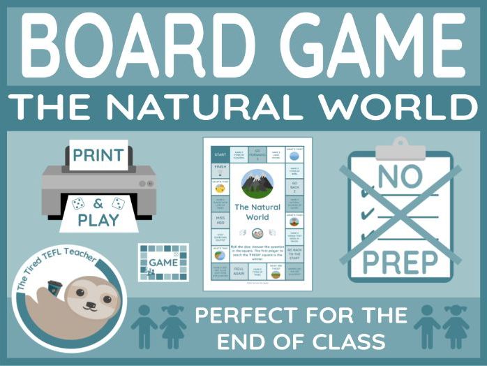 ESL The Natural World Board Game