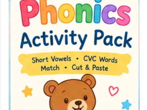 Phonics Activity Pack – Short Vowels & CVC Words