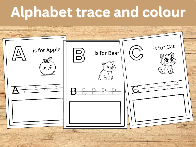 Alphabet trace and colour | EYFS & Early Years Lite