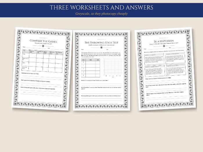 Ancient Egypt KS2 Topic Pack: Lesson Plan, Worksheets and 4 Ancient Board Games
