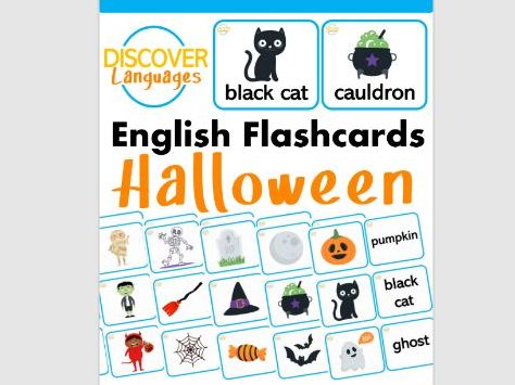 English Halloween Vocabulary Picture Flashcards for ESL EAL TEFL Games