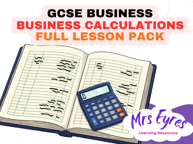 GCSE Business Calculations Lesson Pack | Profit, Revenue, Costs & Investment | SEND Friendly