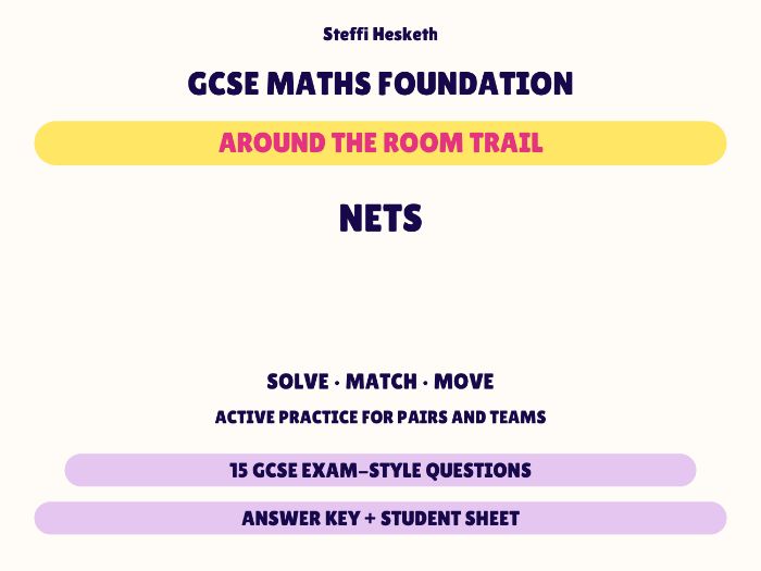 GCSE Foundation Maths Nets | Around the Room Trail