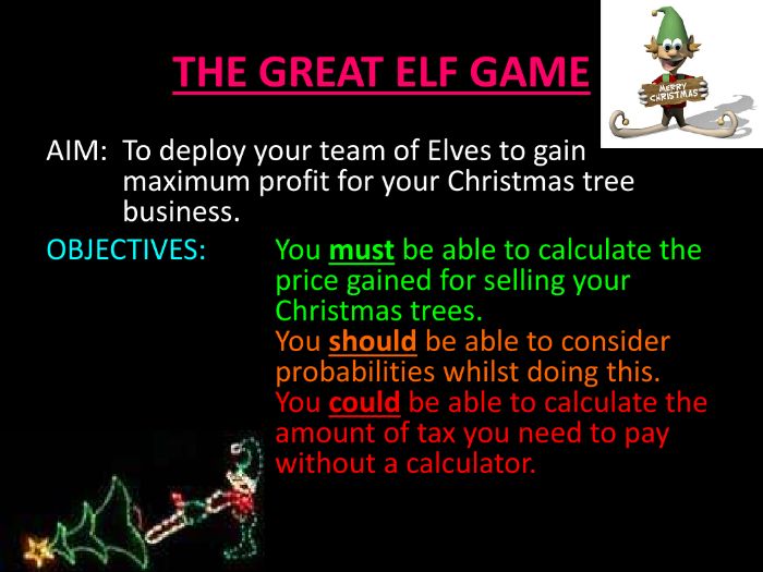 The Great Elf Game (fixed links & sheet)