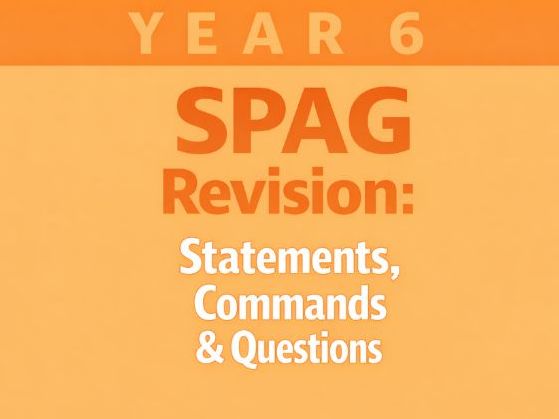 Year 6 SPaG Revision for SATs: Statements, Commands & Questions | 20 Questions with Answers