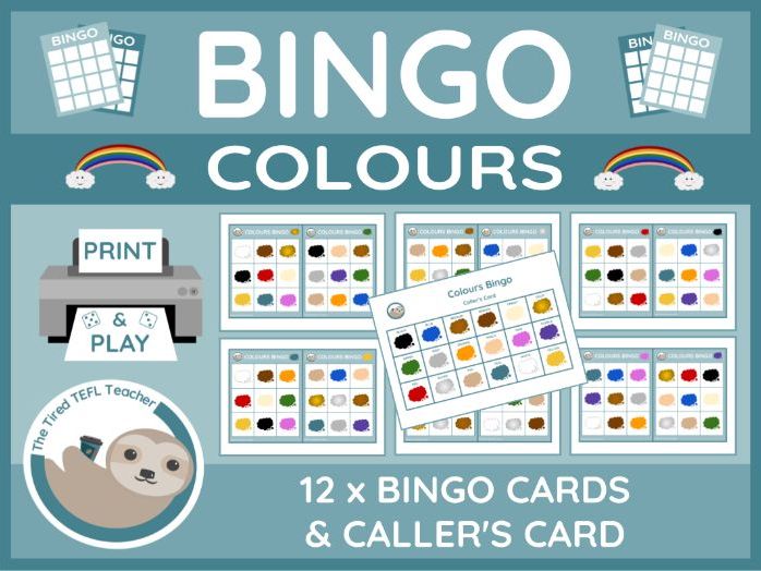 ESL Colours Bingo