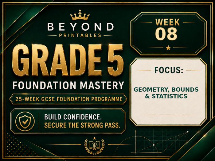 Grade 5 GCSE Foundation Mastery Retrieval - Week 08 | Questions, Answers and Support