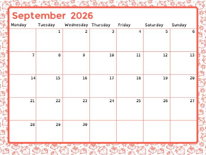 26/27 Strawberry Calendar