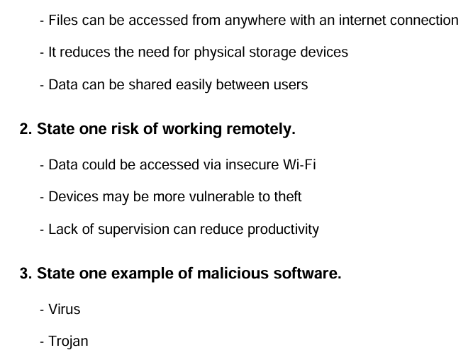 BTEC Tech Award Digital IT (2022) – Component 3 "Quick Win" Knowledge Bank