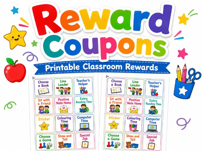 Reward Coupons | Classroom Rewards
