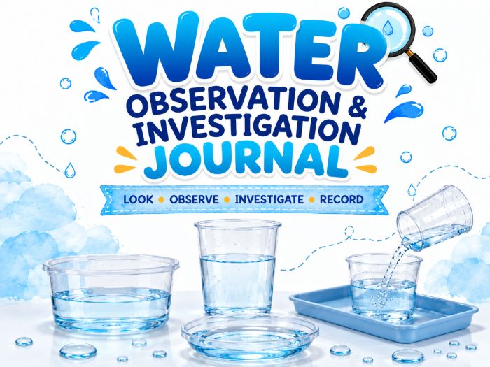 Water Science Observation Journal | Investigation Activities & Worksheets | Kindergarten 1st 2nd