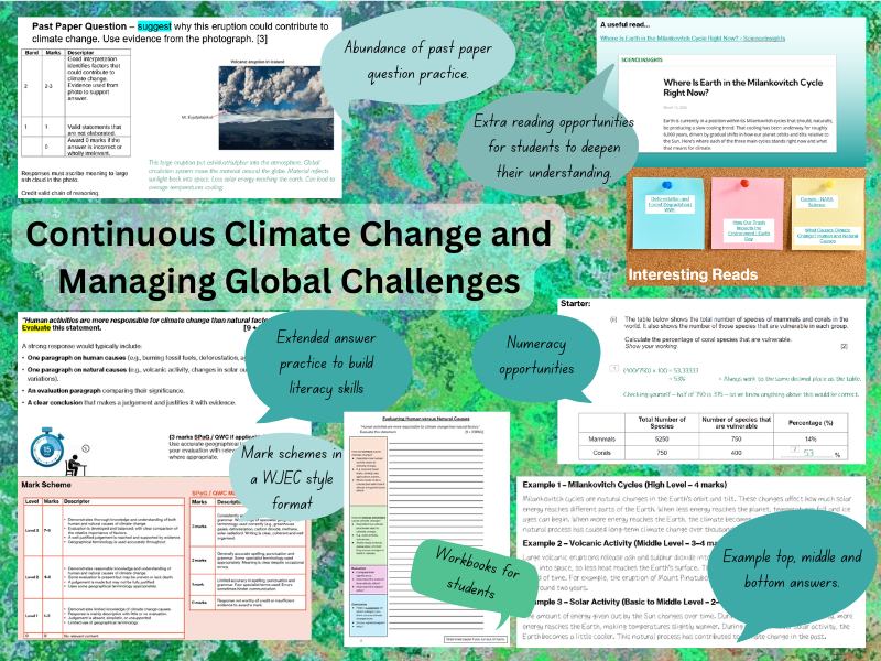 New WJEC GCSE Geography - Climate Change and Challenges