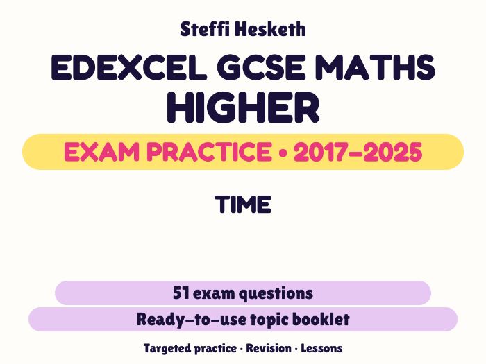 Edexcel GCSE Maths Higher: Time Exam Questions | 2017-2025